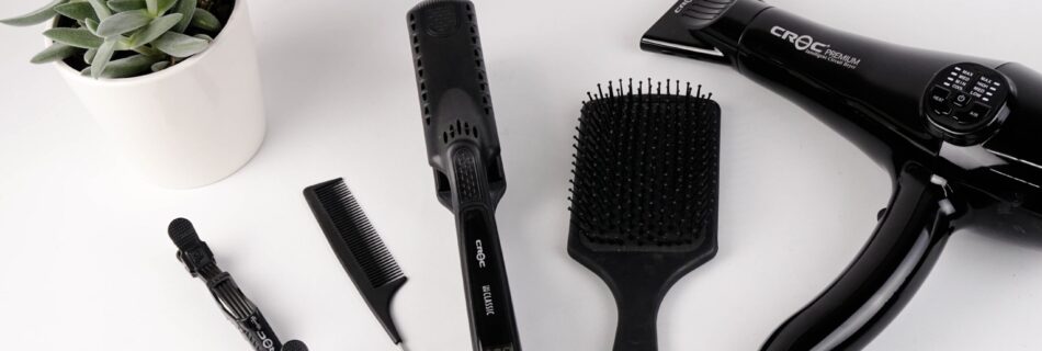 black hair brush